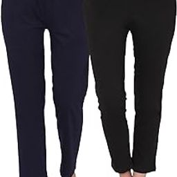 Women's Cotton Pack Of 2 Chic Basic Casual Pyjama Pants With Pocket-picture-29