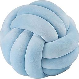 MERISHOPP® Soft Knot Ball Pillow 22cm Hand Woven Plush Toy for Sofa Car Home Decoration Light Blue|Home & Garden | Home Decor| Pillows|1 Soft Knot Ball Pillow-image-61