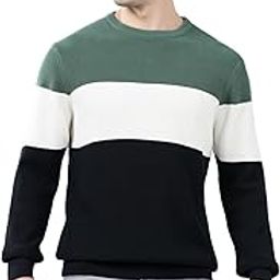 Color Block Round Neck Full Sleeves Regular Fit Mens Casual Sweater | Casual Sweater for Men | Mens Sweater for Winter Wear (P_MSWT00120)-image-37