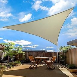 HIPPO Shade Sail 16FTX16FTX16FT 230 GSM Sun Shade 95% UV Block for Canopy Cover, Outdoor Patio, Garden, Pergola, Balcony Tent (Sahara-Sand, Customized, Pack of 1)-image-42