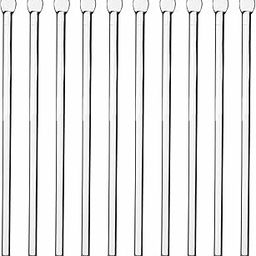 VVS Glass stirring rod with flat face, paddle set of 10 pcs (200mmx6mm) long stirrer,export quality multipurpose for cocktail or liquid chemicals laboratory-image-5