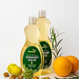 Plavam Natural and Herbal Dishwash Liquid | Sulfate-free | SLES/SLS free | Organic | Soap-nut based | Tea Tree oil | Utensils Cleaning Dishwash Liquid (Pack of 2) (750 ml) (Orange and Lime)-image-65