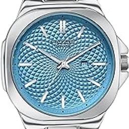 Crisscross Quartz Blue Round Dial Men's Watch | Stainless Steel Material | Multi Color Band - SP70067SM01-3