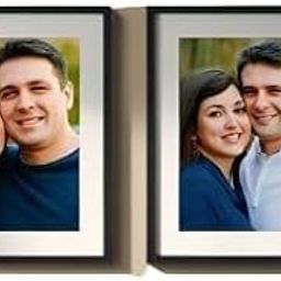 Picture Frame Set of 2, A4 Size, Black, Wall Mountable Photo Frames with Acrylic Front, MDF Back-9