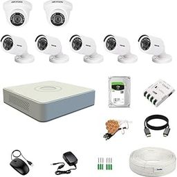 Clocite HIKVISION 8 Channel DVR with 2MP 2 Dome & 5 Bullet Cameras (Day/Night Vision) + 1TB HDD + Cable Roll (1+3) 8 CH Power Supply + BNC & DC Full Combo Kit-15