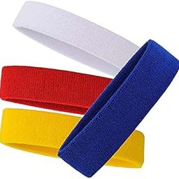 R-LON Workout Headband for Women & Men - Moisture Wicking & Non-Slip Exercise Hairband or Sports Sweatband -Ideal for All Sports Like Tennis, TT, Badminton, Running and Yoga (4 PC) a75-image-79
