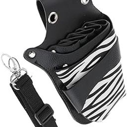 Milaan Professional Zebra Hairdressing Scissor Shears Storage Case Barber Salon Tools Pouch Holster for Stylists-image-43