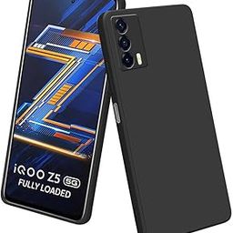 LIRAMARK Silicone Soft Back Cover Case for Vivo iQOO Z5 5G (Silicone Black)-image-28