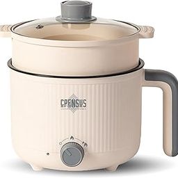 CPENSUS Mini multipurpose electric kettle with steamer 1.2L inner pot Non-stick hotpot cooker for cooking hot water rice idli momos tea 600W Portable Travel-29