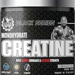 Black Series Monohydrate Creatine Powder - 300g, 100 Servings | Micronized for Enhanced Absorption-3