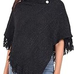 Women Solid Ponchos Poncho Coat-picture-15