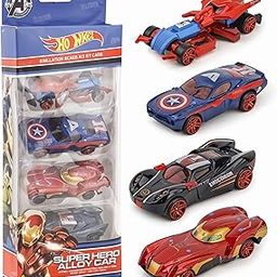 TodFod Die-Cast Metal Racing Car Toy Set for Kids – 12-in-1 Multicolor Sports Car Collection | Hot Free Wheels Style Cars (4 in 1 Die Cast Car)-image-15