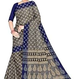 Women's Plain Weave Pure Cotton Saree Without Blouse Piece(AB35_Parent)-picture-7