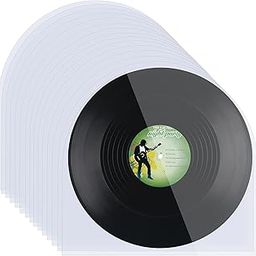100 Pieces LP Inner Sleeves 12 Inch Vinyl Record Sleeves Proper Protection Anti Static Round Bottom for Long Playing Collections-image-50
