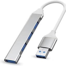 TECHNOVIEW USB Hub 4 in 1,Portable 4 Ports USB Splitter Mini Docking Station with 5Gbps Fast Data Transfer Multi USB Port Hub for for Laptop, iMac, MacBook, Surface Pro,(Multiport Adapter)-Silver-image-59