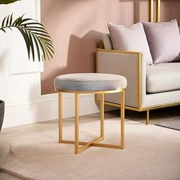 Dence Store Sitting Stool For The Living Room, Bedroom And Hallwaymetalottoman Stools,Footstool, & Pouf For Dressing & Office Table, Sofa, And Chair-(Grey). - 30 Cm, 46 Cm-image-37