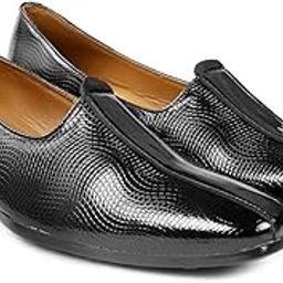 Men Height Increasing Patent Faux Leather Material Casual British Punjabi Jutti, Nagra and mojaries-picture-6