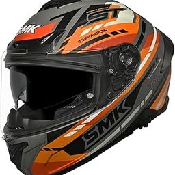 SMK Typhoon Sports Tourer ISI, DOT & ECE 06 Certified Helmet with Dual Visor MATT Grey Metallic - M-image-80