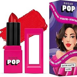 SUGAR POP Satin Matte Luxe | Castor Oil, Vitamin E & Hyaluronic Acid | Full coverage - 16 Zinnia-image-14