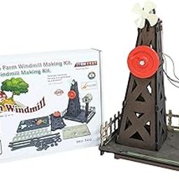 StepsToDo Farm Windmill Making Kit. DIY Wind Turbine Science Kit. Experimental Kit to Study Wind Power. Windmill Generator Working Model. Windmill Making Kit.-image-59