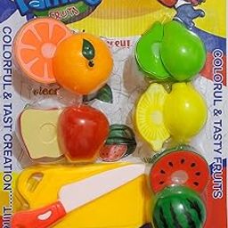 Realistic Sliceable Fruits Cutting Play Toy Set | Cutting Play Pretend Food for Kids-image-2