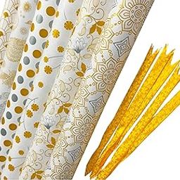 OFIXO (MD6) Premium Design Gift Wrapping Paper Sheet, Gift Wrap Roll, Gift Papers Sheets, Gift Cover Rapping Paper, Gift Packing Materials, Paper sheet for Gift Packing (Mix Design - Pack of 6)-6