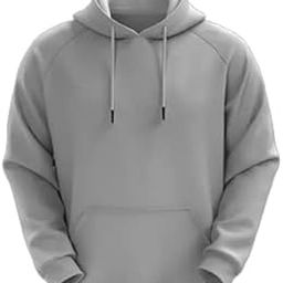 Men's Cotton Blend Hoodie Sweatshirt with Hooded Neck and Long Sleeves | Comfortable Solid Pullover Hoodie for Casual Wear-image-19
