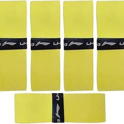 Li-Ning SuperGrip Velvet Touch Badminton Racquet Over Grip, Lime (Pack of 5)-image-29