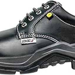 Udyogi Edge ESD (Electro Static Dissipative) - Safety Shoes | Made with Lightweight Microfiber, Double Density PU - SRC Sole Black-6