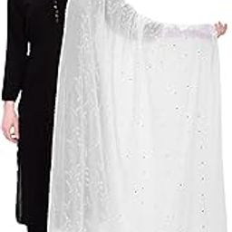 Zen Women's Premium Pure Cotton Precision Embroidered Dupatta (Mul Cotton)-image-73