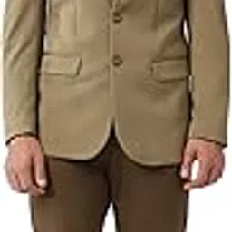 arvind Khaki Tailored Fit Dobby Blazer-picture-23