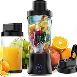 Portable Blender for Smoothies and Smoothies, 6000 MAh USB Rechargeable 6 Blades Inalta Personal Small Cleaning Self-inizing Portable Set with Juice Lid,-8