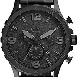 Nate Chronograph Analog Black Dial Grey Band Men's Stainless Steel Watch - JR1401-40