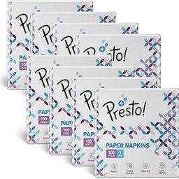 Amazon Brand - Presto! 1 Ply Tissue Paper Napkin | 800 Pulls | 100 Pulls X 8 Packs |100% Natural Virgin Cellulose Fiber-image-18