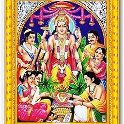 Pavan Photo Laminations Lord Satyanarayana Swamy Bhagwan Satyanarayan Wall Painting Framed Home Decor (Wood,Matte,Gold,Small Size,6 x 8 Inch) R617S-image-69