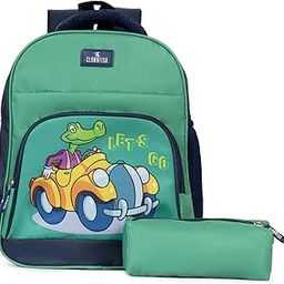 Mini Explorer Series Printed Polyester 12 Litres Kids Backpack School Bag with Pencil Staionery Pouch Daypack Picnic Bag for Tiny Tots. Age 3-5 Years-image-12