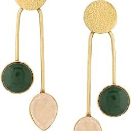 Earrings for Women | Traditional Golden Drop Earrings for Girls | Gold Plated Stone Studded Earrings | Birthday Gift for Women & Girls Anniversary Gift for Wife-image-2