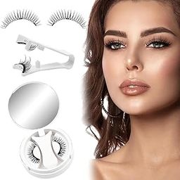 Magnetic Eyelashes With Applicator, 1pair Reusable Magnetic Lashes, No Glue Needed Eye Lashes For Women, Magnetic Eyelashes Natural Look, False Eyelashes Easy To Wear & Remove-10