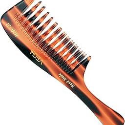 Vega Tortoise Shell Pattern with 2 Rows De-Tangling Hair Comb,Handmade, (India's No.1* Hair Comb Brand)For Men and Women, (HMC-22)-19