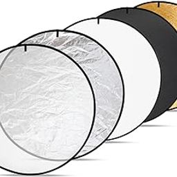 Digitek (DRB 5-1) Camera Reflector 45-inch /110 cm 5 in 1 Collapsible Multi-Disc Light with Bag - Translucent, Silver, Gold, White and Black for Studio Photography-28