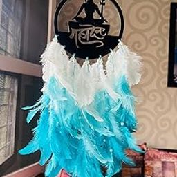 Teal by Tanvi Mahadev Shiva Dreamcatcher - Sea Green Acrylic - Home Decor Wall Hanging-image-68
