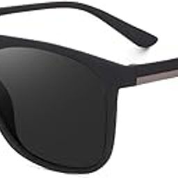 Sunglasses for Mens and Womens,Black Retro Sun Glasses Driving Fishing UV Protection-36