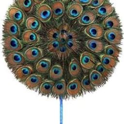 Samariya Pack of 1 Natural Peacock Feather Fan/Mor Pankh for Laddu Gopal/Thakur Ji/Kanha Ji for Puja and Home Decoration Multicolour-image-75