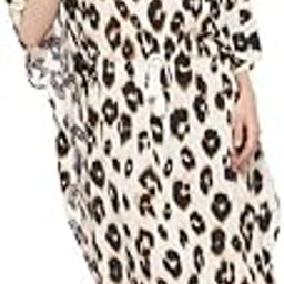Women's Crepe Animal Print Short Kaftan in White-0