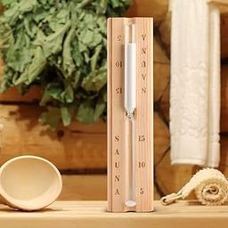 Gavigain Sauna Sand Timer,Wooden Sauna Hourglass 15 Minutes Sand Timer Countdown Clock Accessory Display Temperature Humidity Meter Tool for Sauna Spa Room-image-42