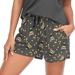 Womens Pajama Shorts Pj Sleepwear for Women Lounge Bottoms with Drawstring & Pockets S-XXL-image-5