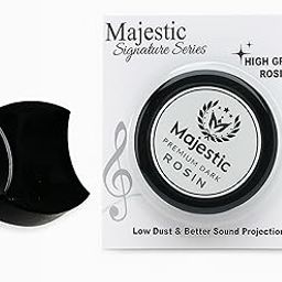 MAJESTIC Premium Dark Rosin for Violin, Viola and Cello, Low Dust & Better Sound Projection, Pure Resin-image-48
