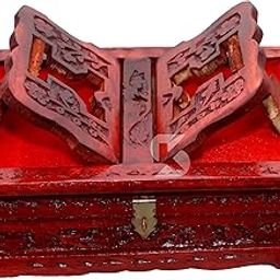 Kingsman store Wooden Handmade Book Box for Holy Book Reader, Book Storage, Book Holder, Holy Book Stand Box for Quran, Ramayan,Bible, Gita, Ved & Guru Granth Sahib Gift Items-image-1