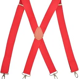 yashidun Men's Adjustable 4 Clip Suspenders with Buckle and Elastic Straps-picture-1