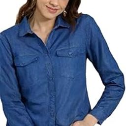 Denim Shirt with Pocket, Women Shirt,Casual Shirt,Denim Women Shirt,Denim Pocket Shirt for Women,Office Wear Shirt,Plus Size Shirt for Women,Denim Shirt03.-14